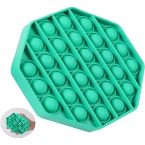 Fidget Pop It Toys - Bolhas Anti-Stress - Verde Octagono