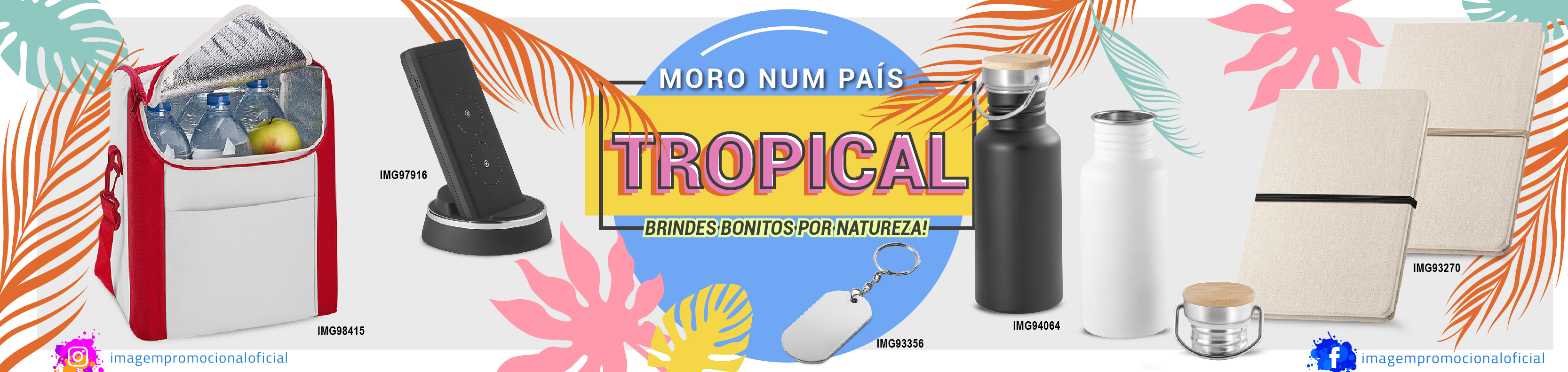 Banner Brindes tropicais
